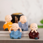 4 Little Monk Buddha Statue